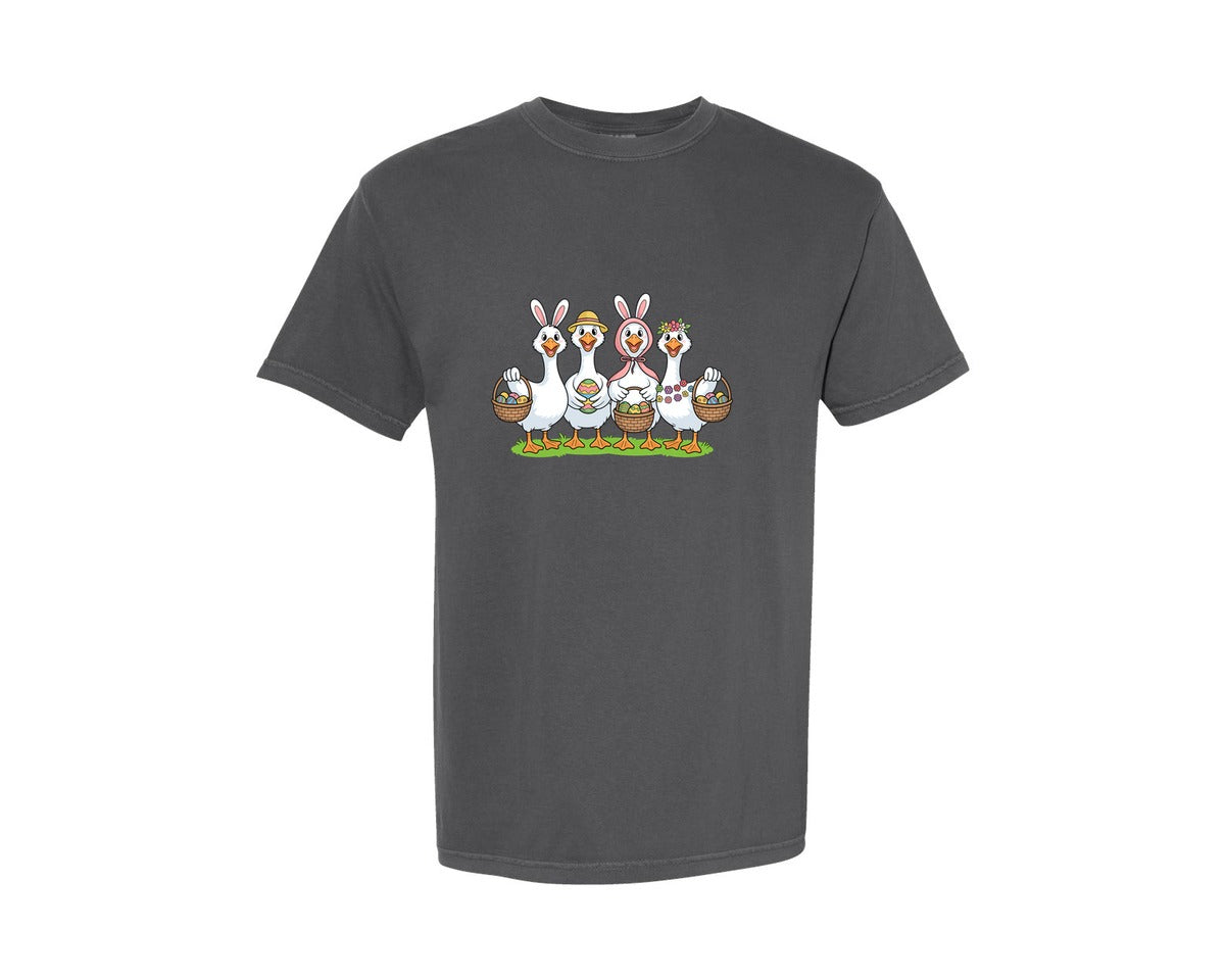 brand:Comfort Colors|color:Pepper|Easter Goose Easter Bunny Goose Graphic T-Shirt