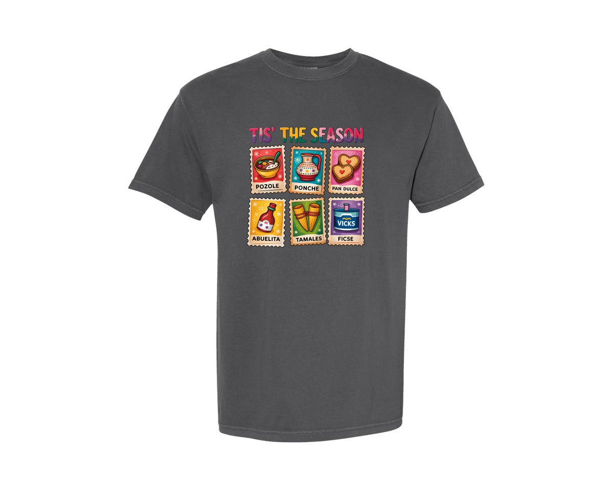 brand:Comfort Colors|color:Pepper|Funny Mexican Christmas Graphic T-Shirt