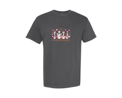 brand:Comfort Colors|color:Pepper|Cozy Geese Love Valentines Day Tee Graphic T-Shirt