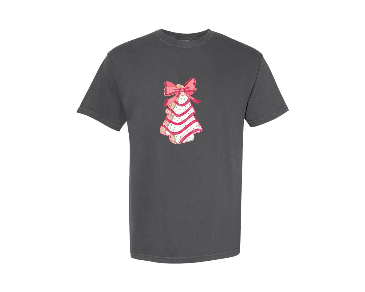 brand:Comfort Colors|color:Pepper|Christmas Tree Cake Coquette 5 Graphic T-Shirt