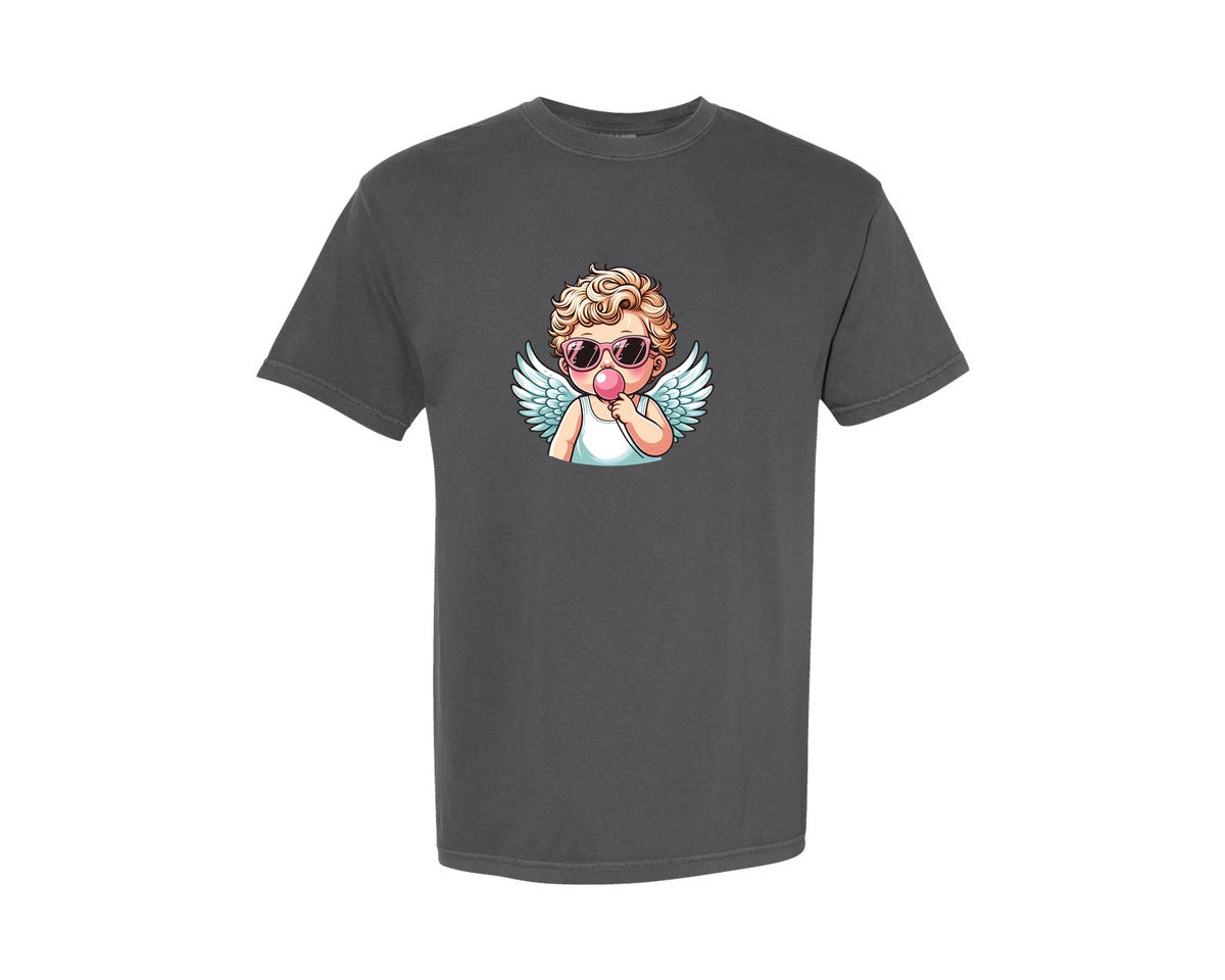 brand:Comfort Colors|color:Pepper|Cool Cupid Cute Valentine Angel Graphic T-Shirt