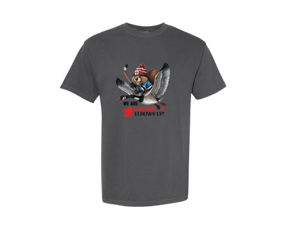 brand:Comfort Colors|color:Pepper|We Are Canada Elbows Up 2 Graphic T-Shirt