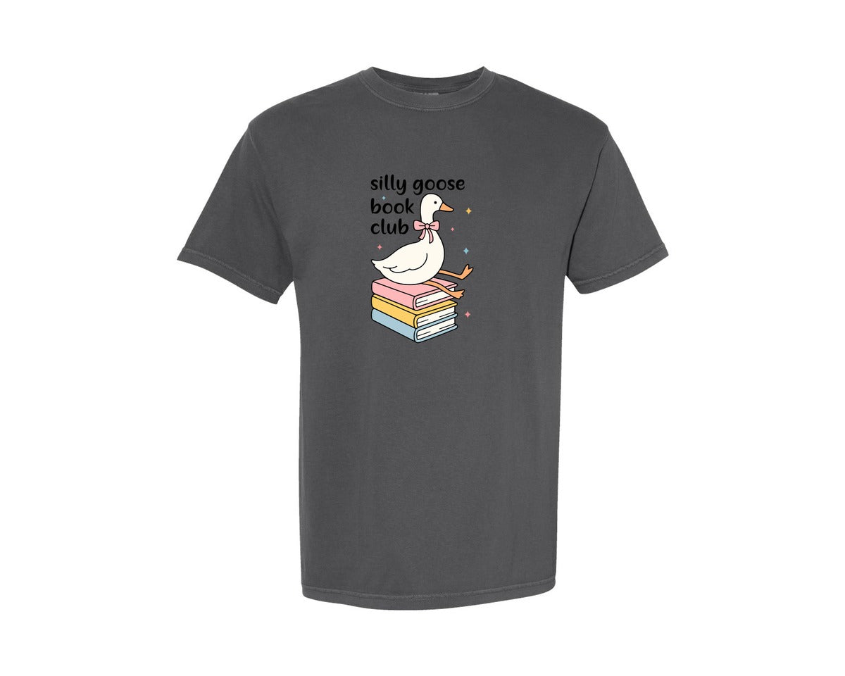 brand:Comfort Colors|color:Pepper|Silly Goose Book Club 3 Graphic T-Shirt