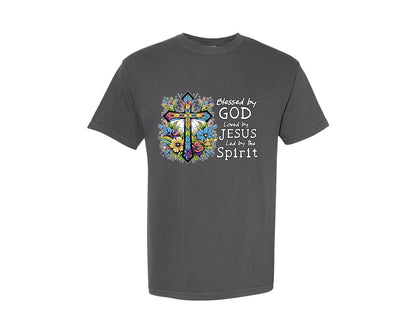 brand:Comfort Colors|color:Pepper|Jesus Cross Graphic T-Shirt