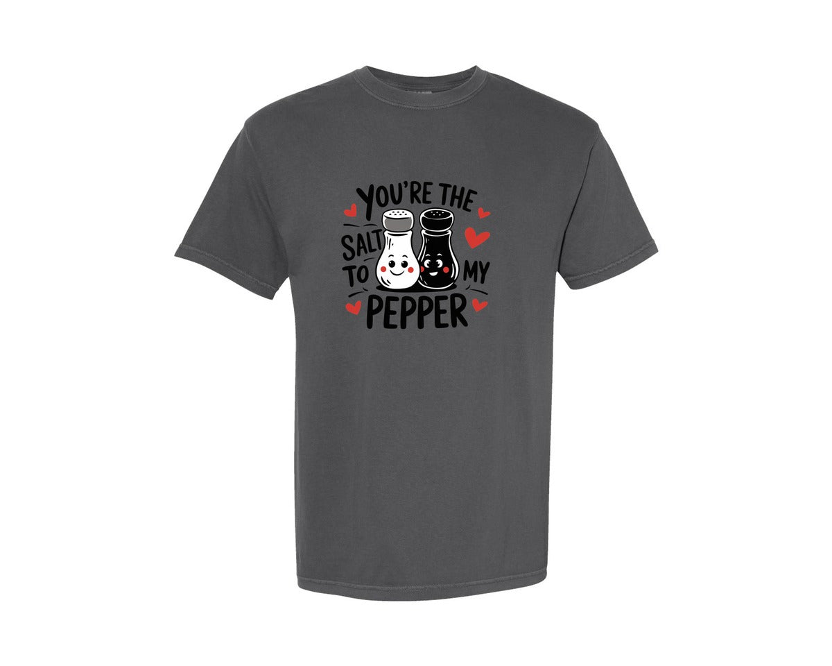 brand:Comfort Colors|color:Pepper|Salt To My Pepper Design Graphic T-Shirt