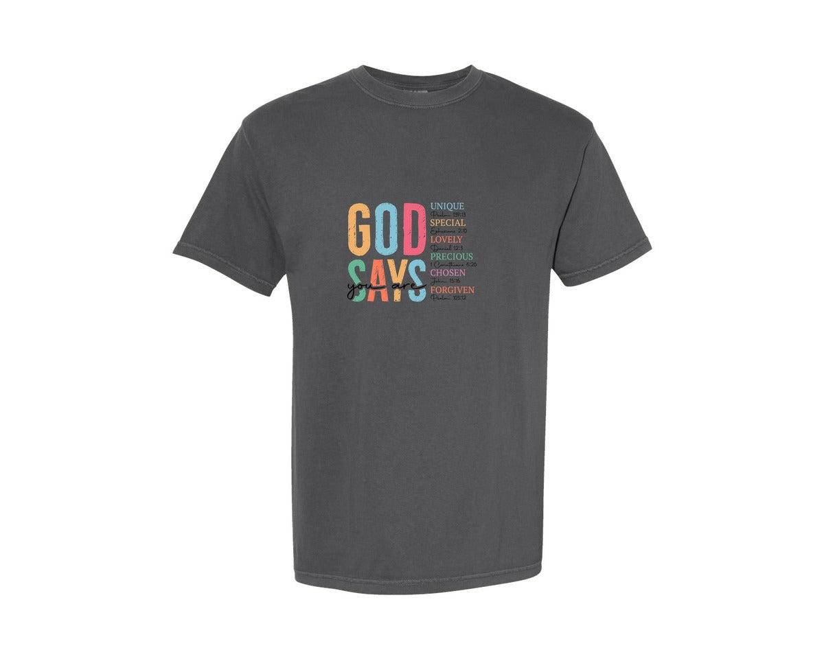 brand:Comfort Colors|color:Pepper|Elegant Boho Christian Bible Verse 3 Graphic T-Shirt