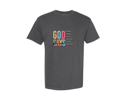 brand:Comfort Colors|color:Pepper|Elegant Boho Christian Bible Verse 3 Graphic T-Shirt