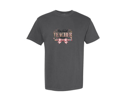 brand:Comfort Colors|color:Pepper|One Loved Teacher Always Valentines Graphic T-Shirt