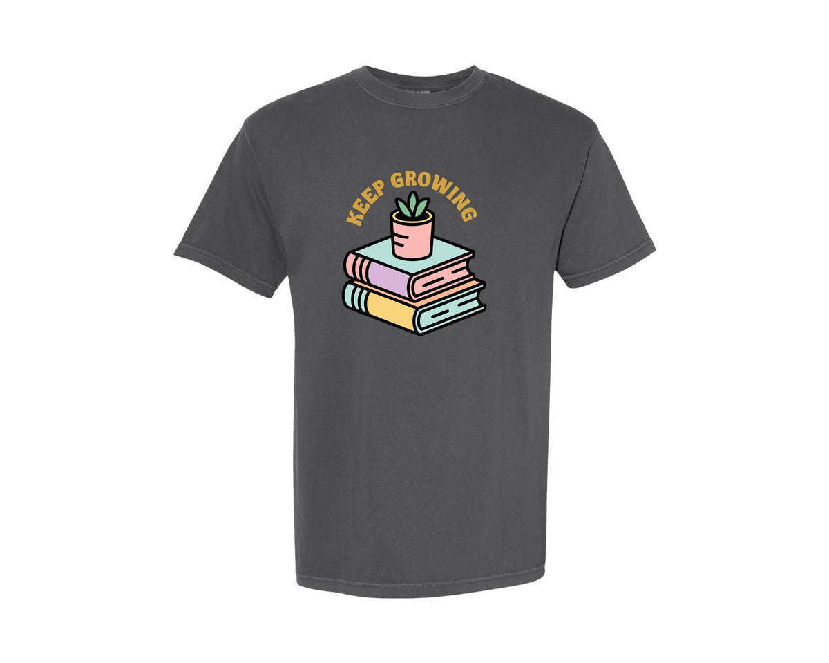brand:Comfort Colors|color:Pepper|Keep Growing T Shirt Graphic T-Shirt