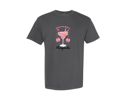 brand:Comfort Colors|color:Pepper|Pink Cocktail Graphic With Disco Balls Graphic T-Shirt
