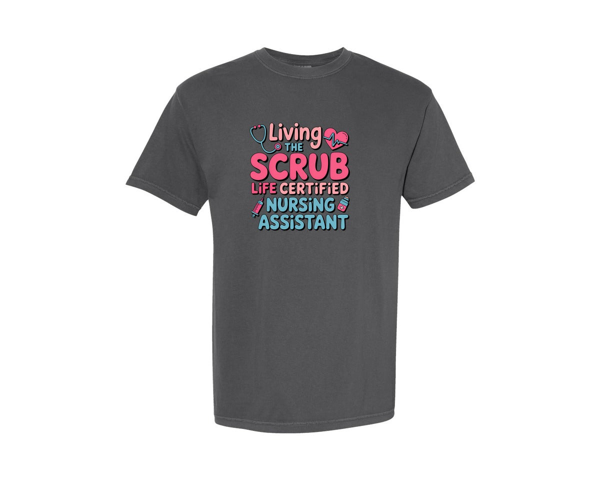 brand:Comfort Colors|color:Pepper|Certified Nursing Assistant Cna Nurse 2 Graphic T-Shirt