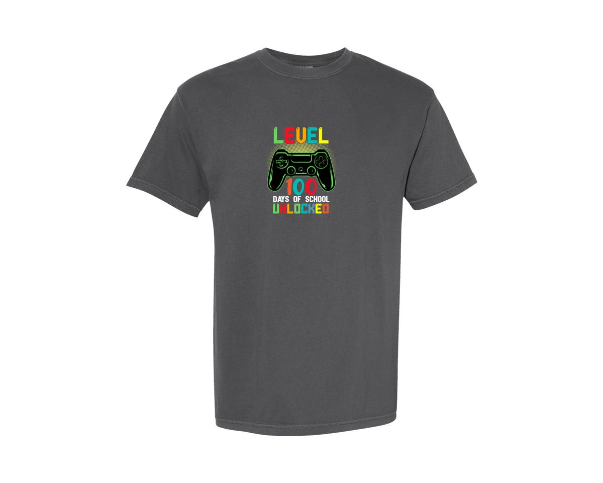 brand:Comfort Colors|color:Pepper|Gaming T Shirt Design Level 100 Graphic T-Shirt