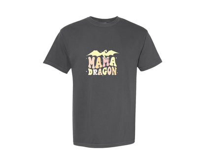 brand:Comfort Colors|color:Pepper|Mama Dragons Mothers Day Design Graphic T-Shirt