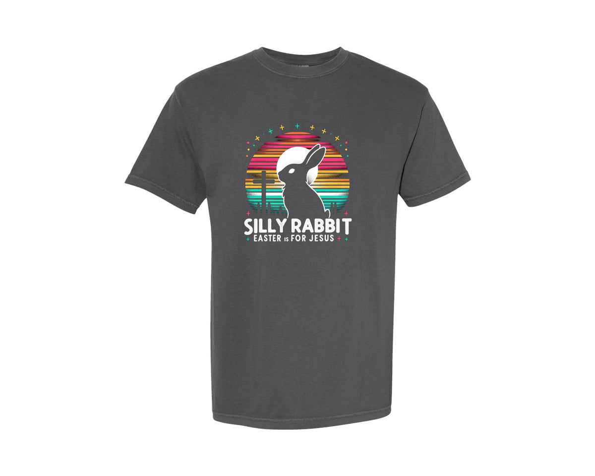 brand:Comfort Colors|color:Pepper|Silly Rabbit Easter Is For Jesus 9 Graphic T-Shirt