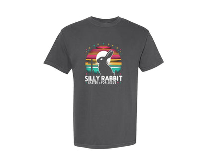 brand:Comfort Colors|color:Pepper|Silly Rabbit Easter Is For Jesus 9 Graphic T-Shirt