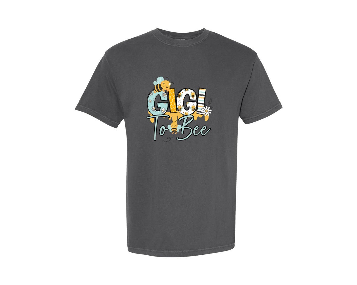brand:Comfort Colors|color:Pepper|Bee Baby Showe Gigi Graphic T-Shirt