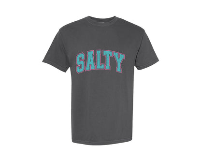 brand:Comfort Colors|color:Pepper|Beach Salty Retro Summer Graphic T-Shirt
