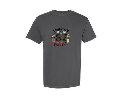 brand:Comfort Colors|color:Pepper|I Survived 67 Days Of School 29 Graphic T-Shirt