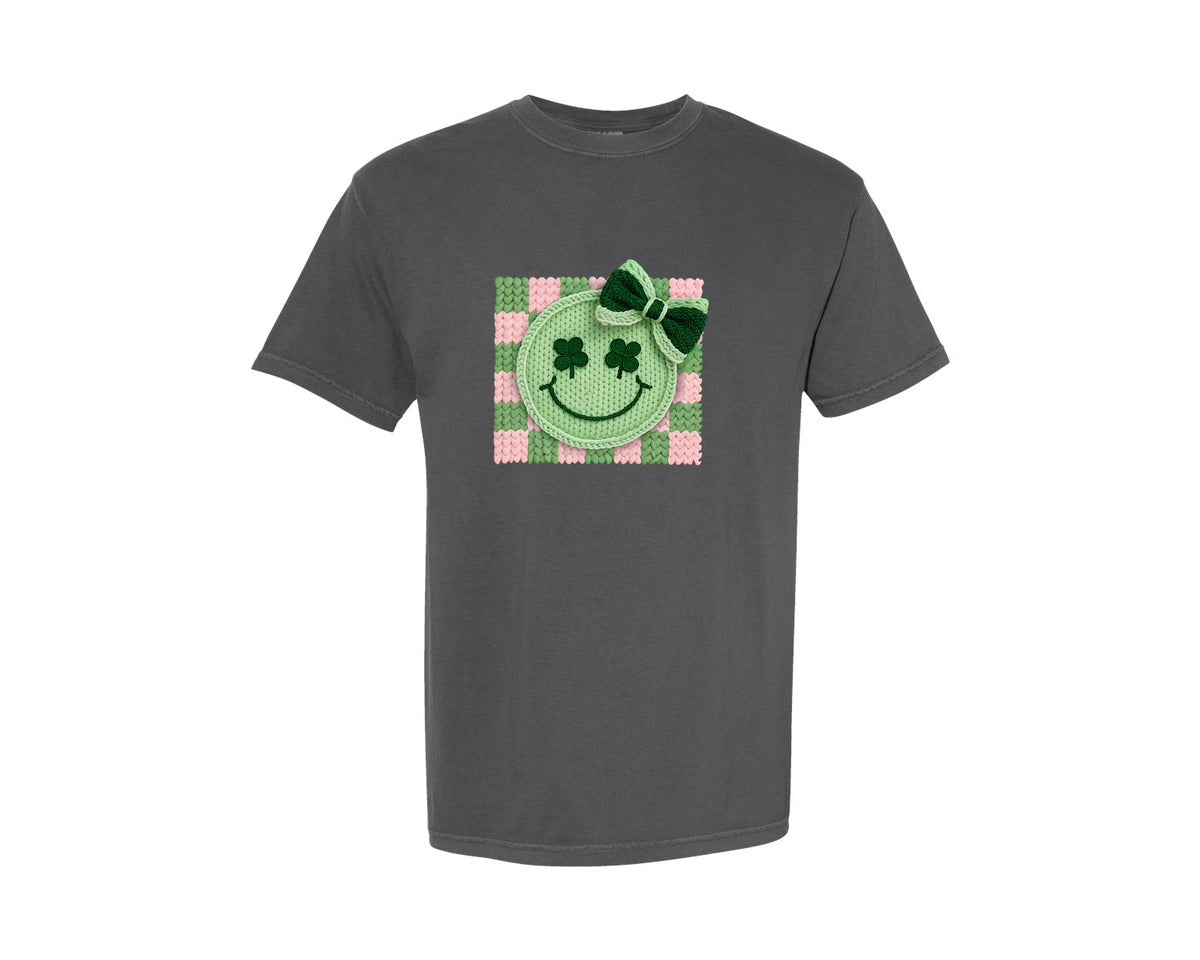 brand:Comfort Colors|color:Pepper|Retro Groovy St Patricks Day Graphic T-Shirt