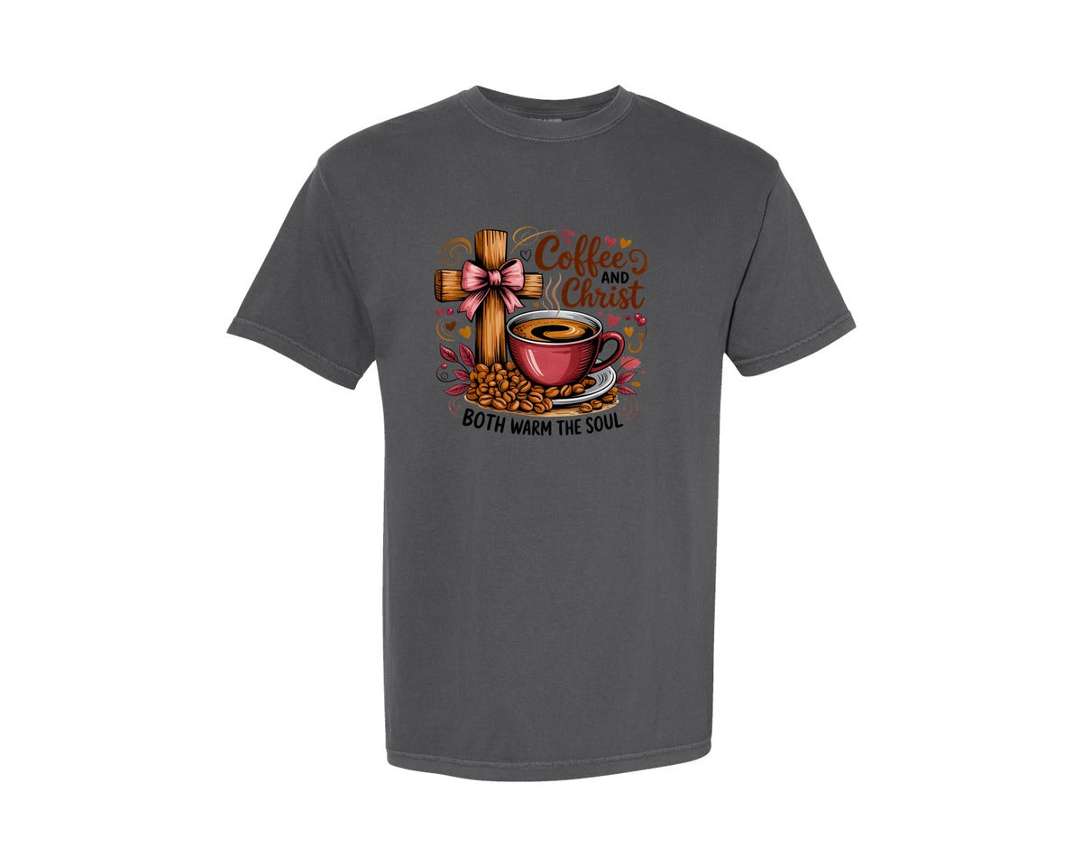 brand:Comfort Colors|color:Pepper|Christian Coffee Christian Shirt Graphic T-Shirt