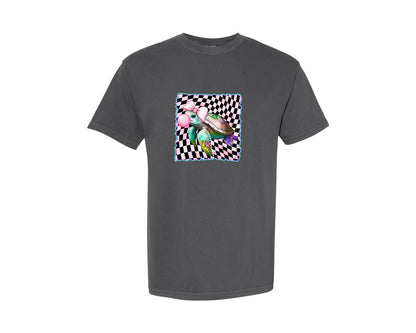 brand:Comfort Colors|color:Pepper|Retro Summer Sea Turtle Beach Graphic T-Shirt