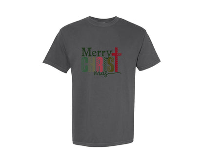 brand:Comfort Colors|color:Pepper|Christmas Christian Christmas Graphic T-Shirt