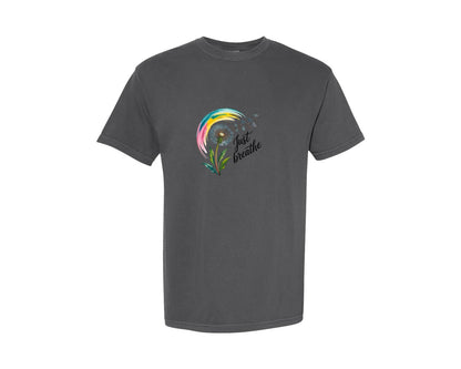 brand:Comfort Colors|color:Pepper|Just Breathe Graphic T-Shirt
