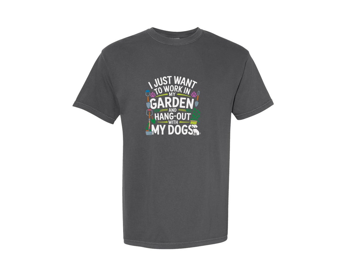 brand:Comfort Colors|color:Pepper|I Just Want To Work In My Garden And Han 10 Graphic T-Shirt