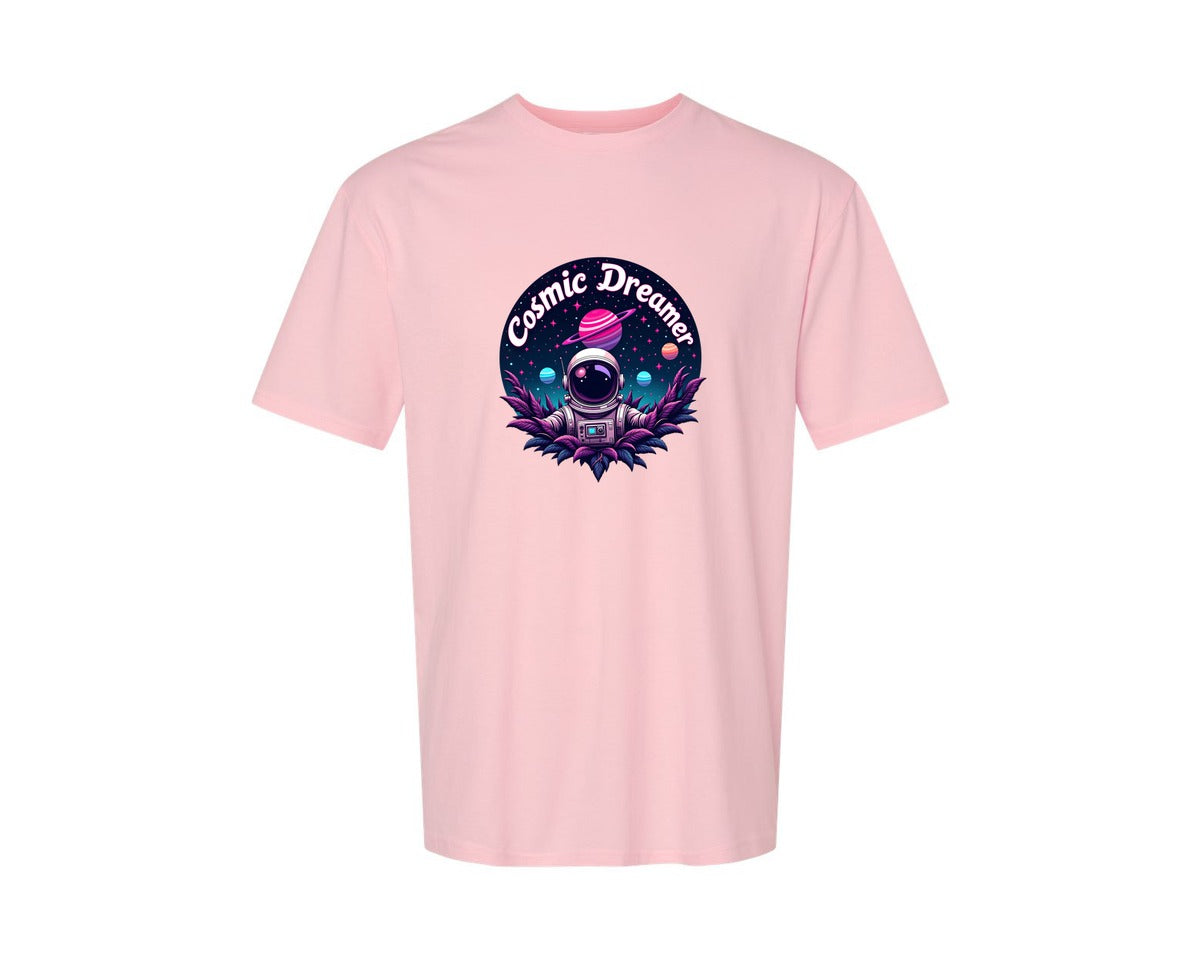 brand:Generic|color:Pink|Cosmic Dreamer T Shirt Design Graphic T-Shirt