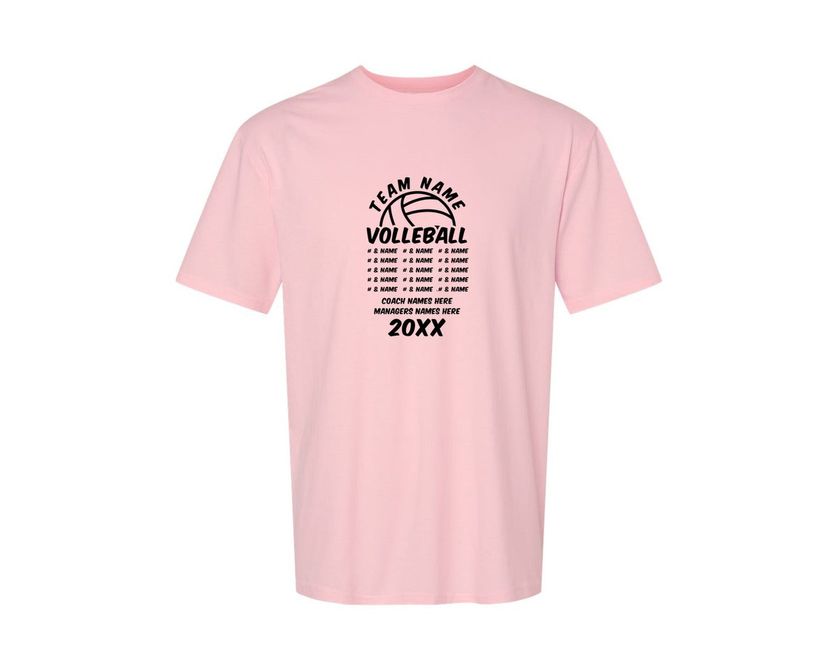 brand:Generic|color:Pink|Volleyball Team Volleyball Team Graphic T-Shirt