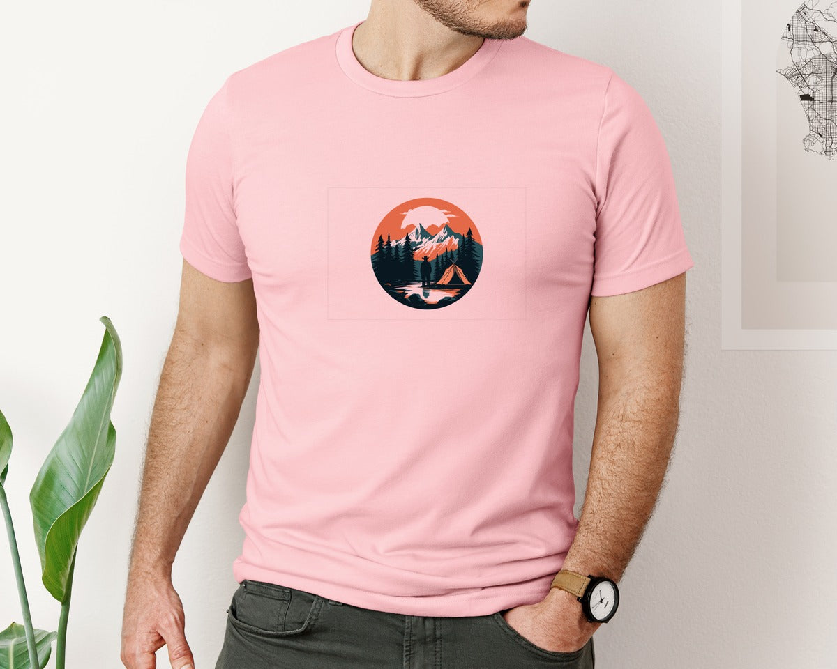 brand:Bella Canvas|color:Pink|Camping T Shirt Vector Design 6 Graphic T-Shirt