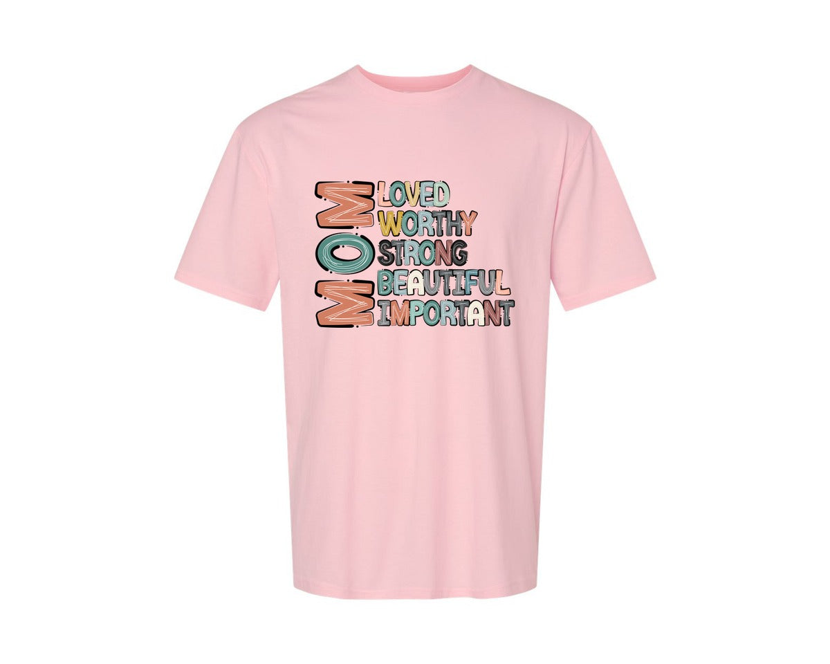 brand:Generic|color:Pink|Mom Mothers Day Design Graphic T-Shirt