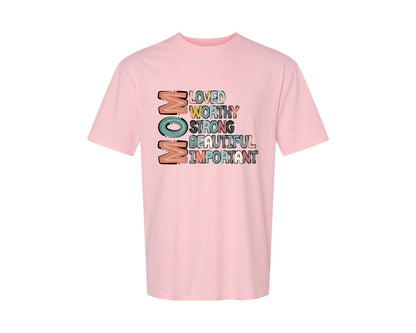brand:Generic|color:Pink|Mom Mothers Day Design Graphic T-Shirt