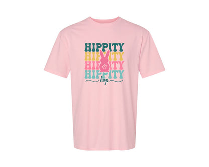 brand:Generic|color:Pink|Hippity Hop Easter Bunny Graphic T-Shirt