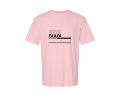 brand:Generic|color:Pink|Mother Mum Funny Definition Graphic T-Shirt