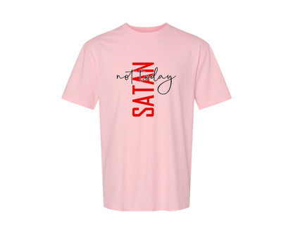 brand:Generic|color:Pink|Not Today Satan Shirt Design Graphic T-Shirt