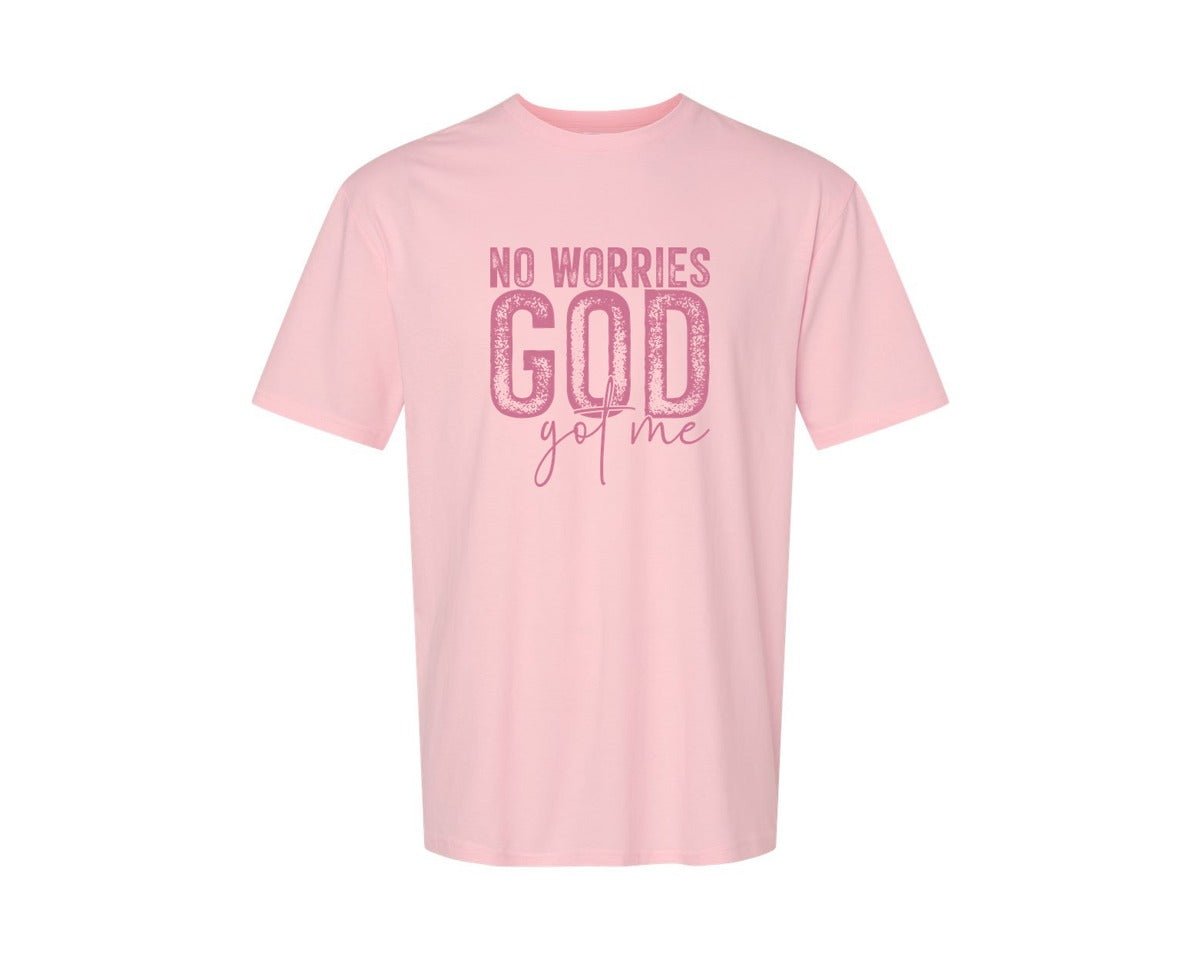 brand:Generic|color:Pink|Unafraidgod Got Me Christian Q Graphic T-Shirt
