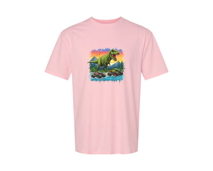 brand:Generic|color:Pink|Dinosaur Monster Truck T Rex Graphic T-Shirt