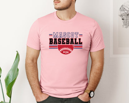 brand:Bella Canvas|color:Pink|Baseball Shirt Baseball Team Graphic T-Shirt