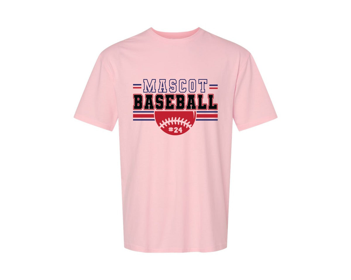 brand:Generic|color:Pink|Baseball Shirt Baseball Team Graphic T-Shirt
