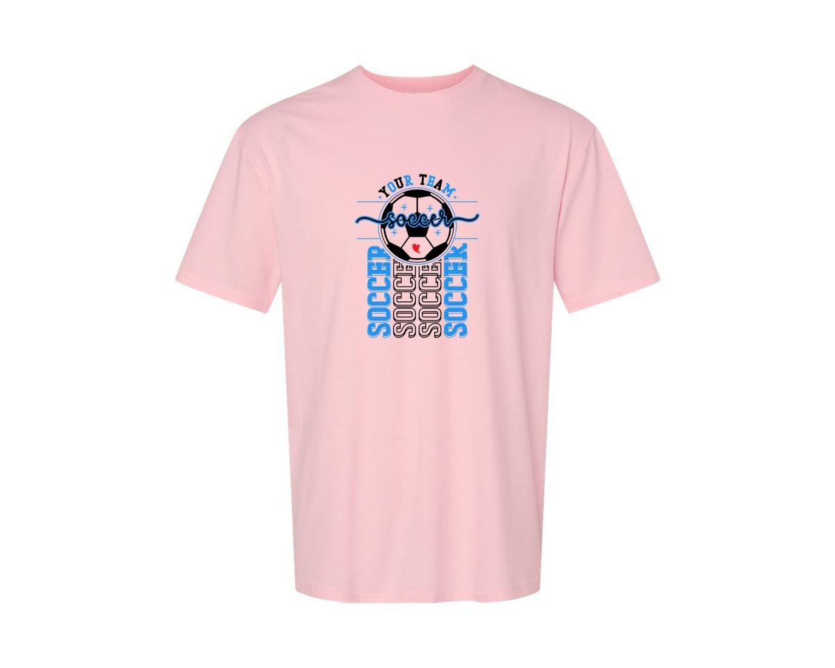 brand:Generic|color:Pink|Your Team Soccer Soccer Graphic T-Shirt