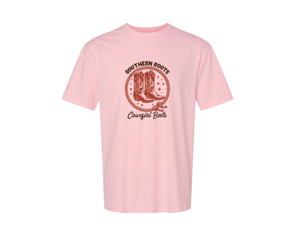 brand:Generic|color:Pink|Southern Roots Cowgirl Boots Cowgir Graphic T-Shirt