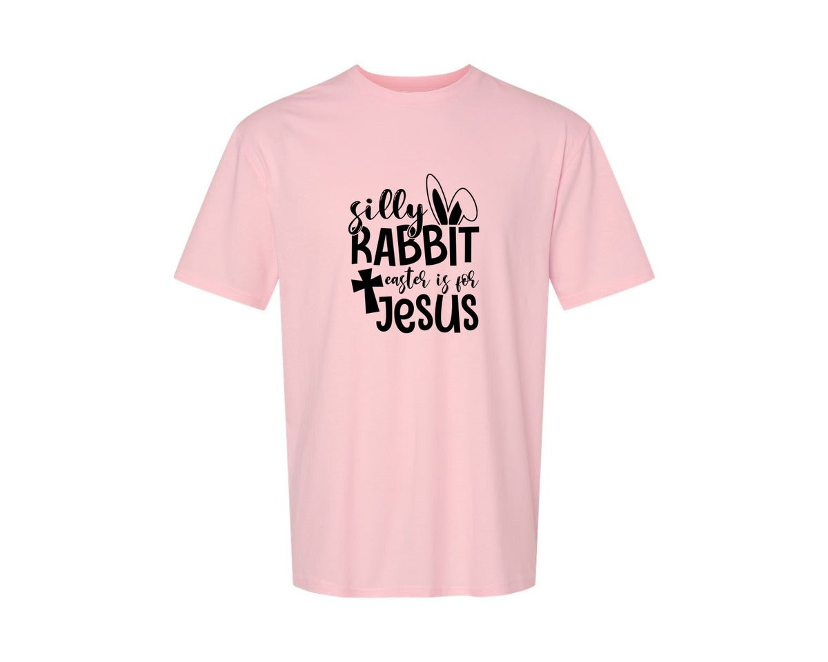 brand:Generic|color:Pink|Silly Rabbit Easter Is For Jesus Ea Graphic T-Shirt