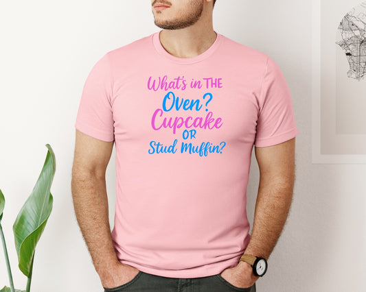 Cupcake Gender Reveal T Shirt Graphic T-Shirt