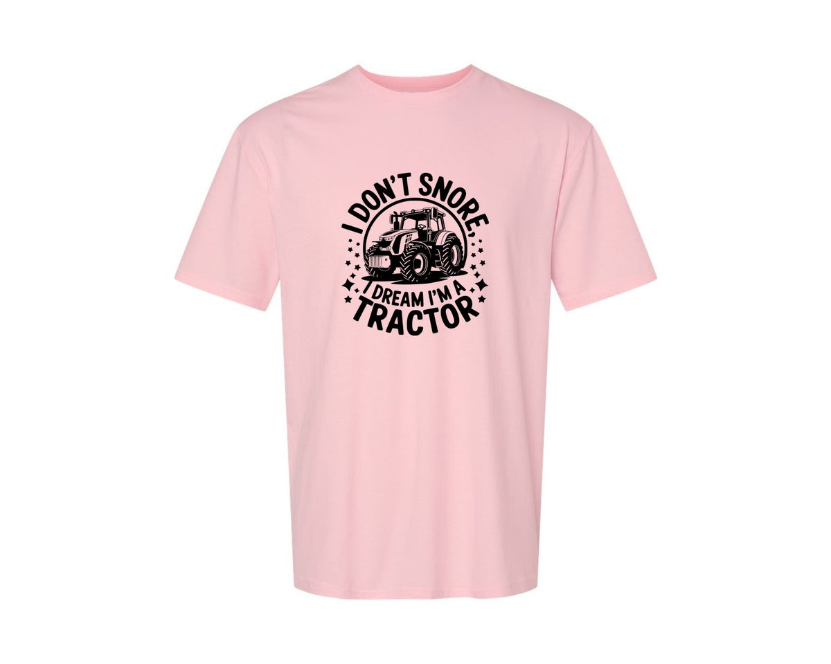 brand:Generic|color:Pink|I Dont Snore I Dream I M A Tractor Graphic T-Shirt
