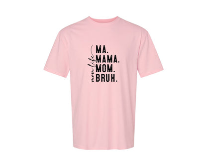 brand:Generic|color:Pink|Ma Mama Mom Bruh Mothers Day 4 Graphic T-Shirt