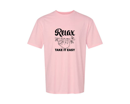 brand:Generic|color:Pink|Relax Take It Easy T Shirt Graphic T-Shirt