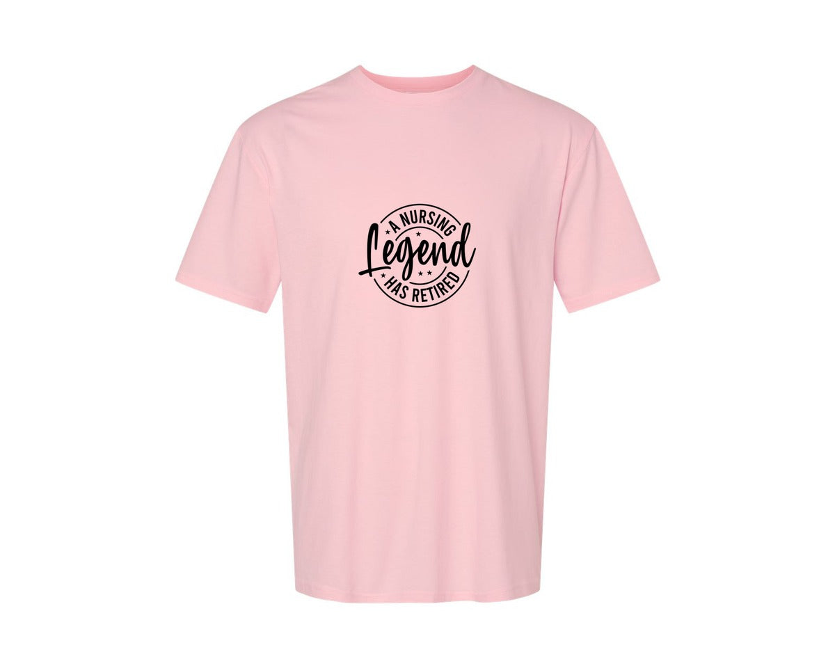 brand:Generic|color:Pink|A Nursing Legend Has Retired 20 Graphic T-Shirt