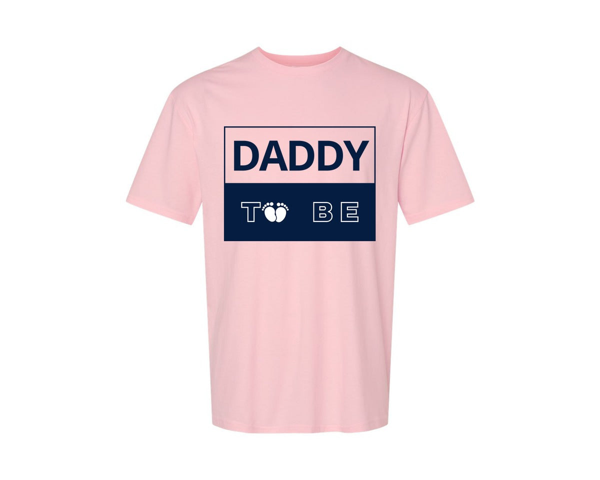 brand:Generic|color:Pink|Daddy To Be Pregnancy Announcement 2 Graphic T-Shirt