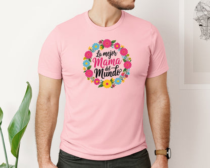 brand:Bella Canvas|color:Pink|Spanish Mothers Day 6 Graphic T-Shirt